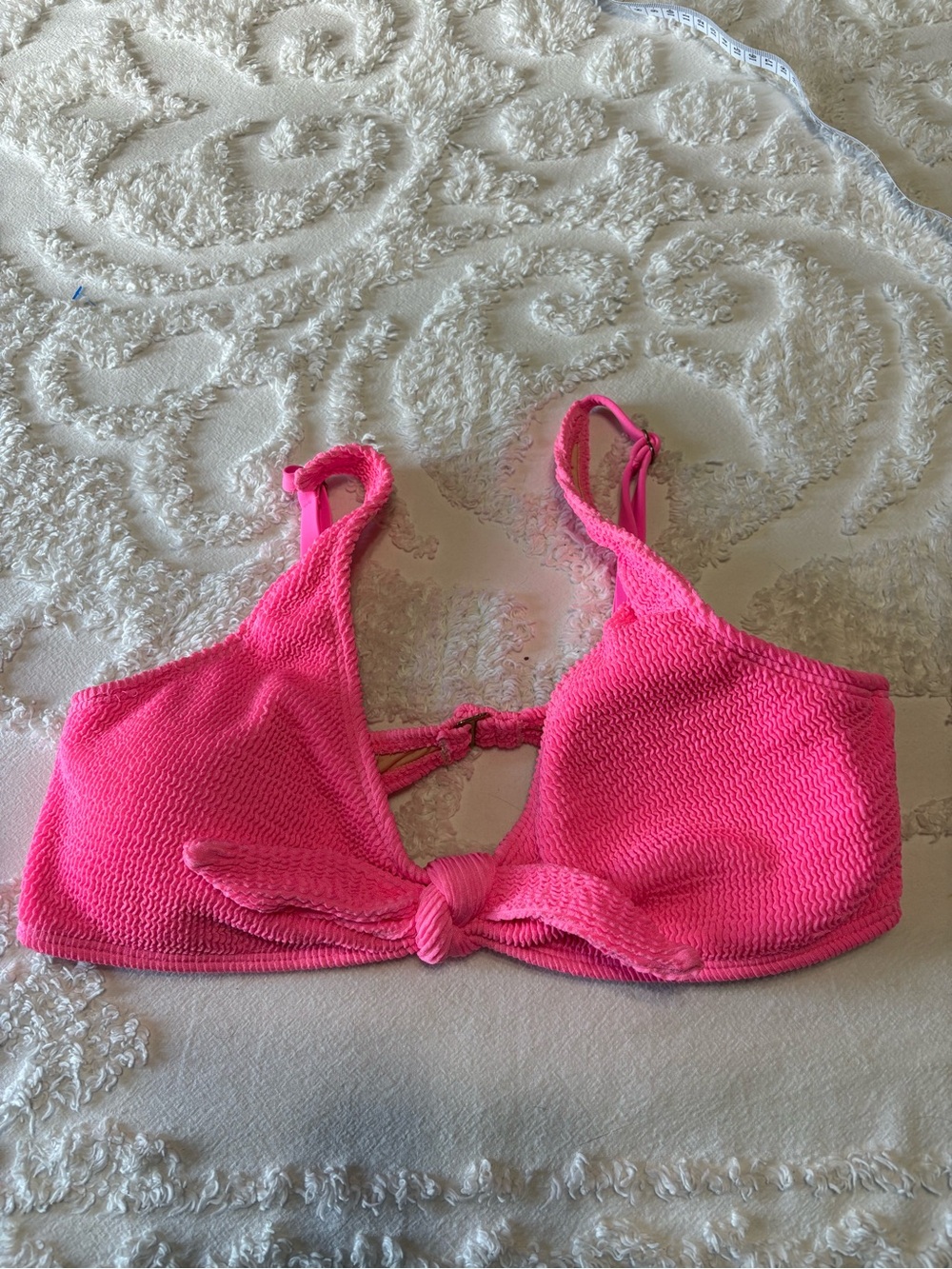 Women’s Pink Tie-Front bikini Top